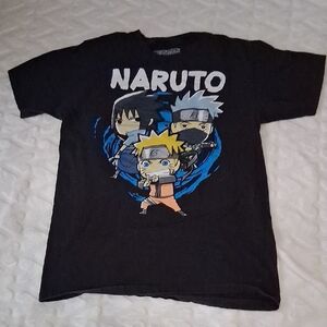 Ripple Junction Black Naruto Chibi Characters T-Shirt